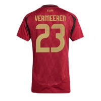 Camiseta Bélgica Arthur Vermeeren #23 Primera Equipación para mujer Eurocopa 2024 manga corta